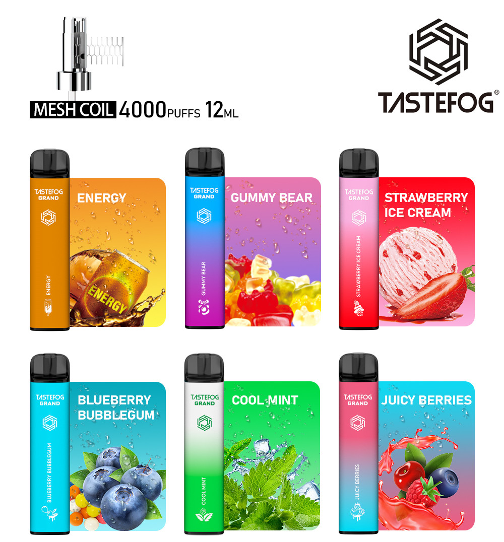 

QK Tastefog EVape Factory Wholesale Disposable Vape puffs 4000 Pod Plus Electronic Cigarette Rechargeable Battery 2% High Quality Low Price