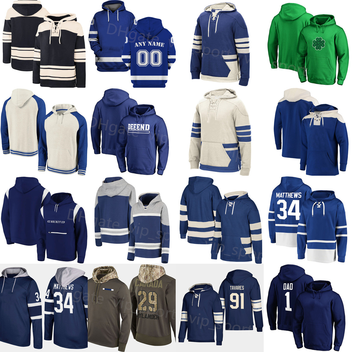 Ice Hockey Pullover 16 Mitchell Marner Hoody Jackets 34 Auston Matthews Hooded 91 John Tavares Sweatshirts 44 Morgan Rielly Hoodies 8 Jake Muzzin