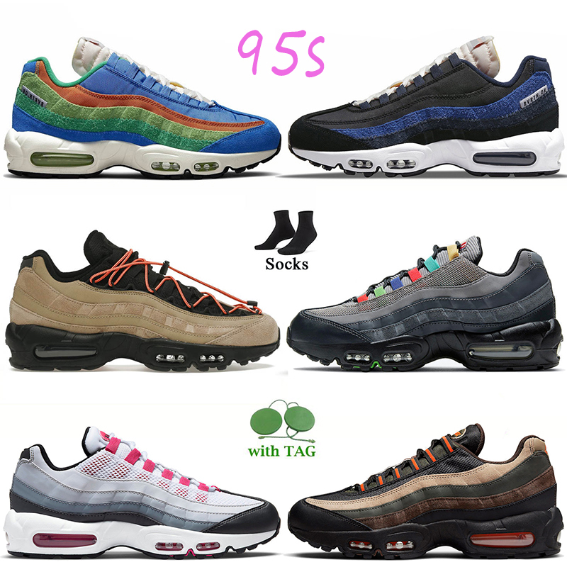 Designer Cushion 95 Women Mens Running Shoes Fashion Dark Army Light Photo Blue Hot Pink Iron Grey Men Sneakers Black White Multi Outdoor Trainer
