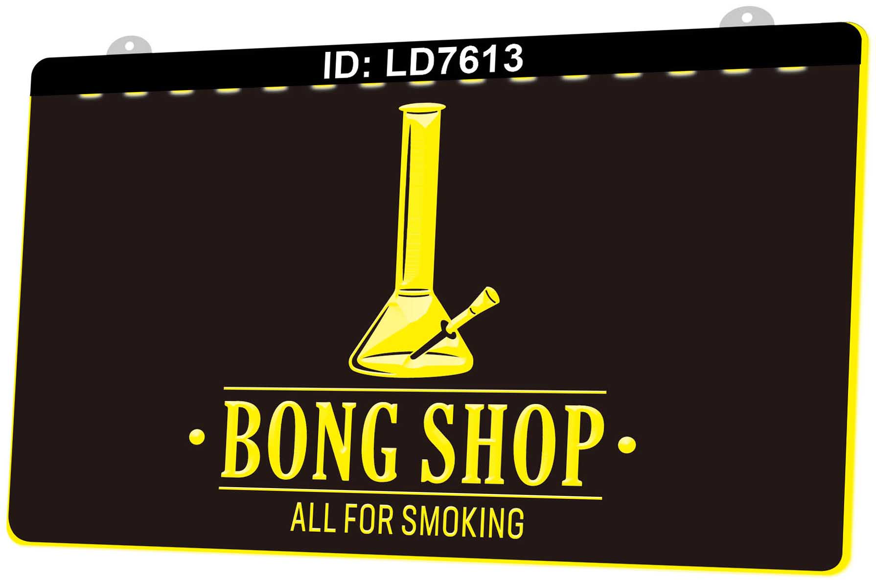 

LD7613 Bong Shop All For Smoking Light Sign LED 3D Engraving Wholesale Retail