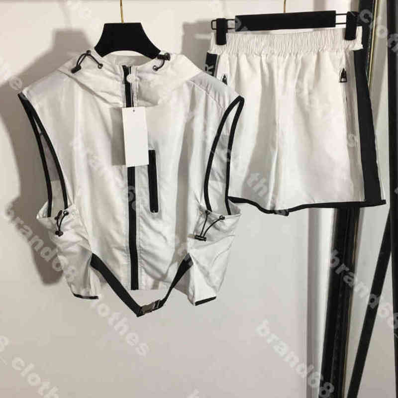 

fall women designer luxury tracksuits hooded tank shorts 2 piece suit d..r brand logo sleeveless zip jacket belt tracksuit sportswear tops female Apparel album a1