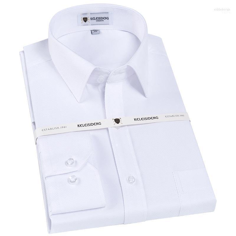 

Men's Classic Long Sleeve Basic Dress Shirt Patch Chest Pocket Standard-fit Formal Business Button Closure Twill Shirts Eldd22, Gray