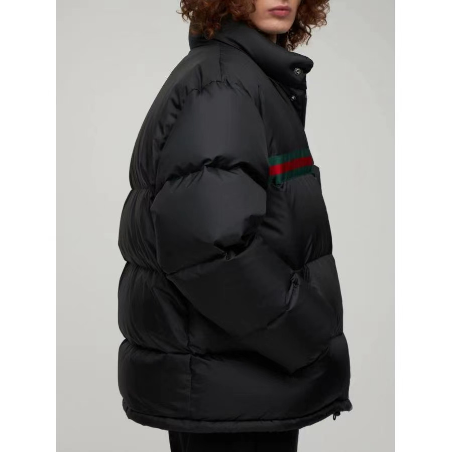 

22FW winter warm light-colored hooded down jackets fashion black down jacket casual Hip Hop Streetwear Size 2XL, Bag