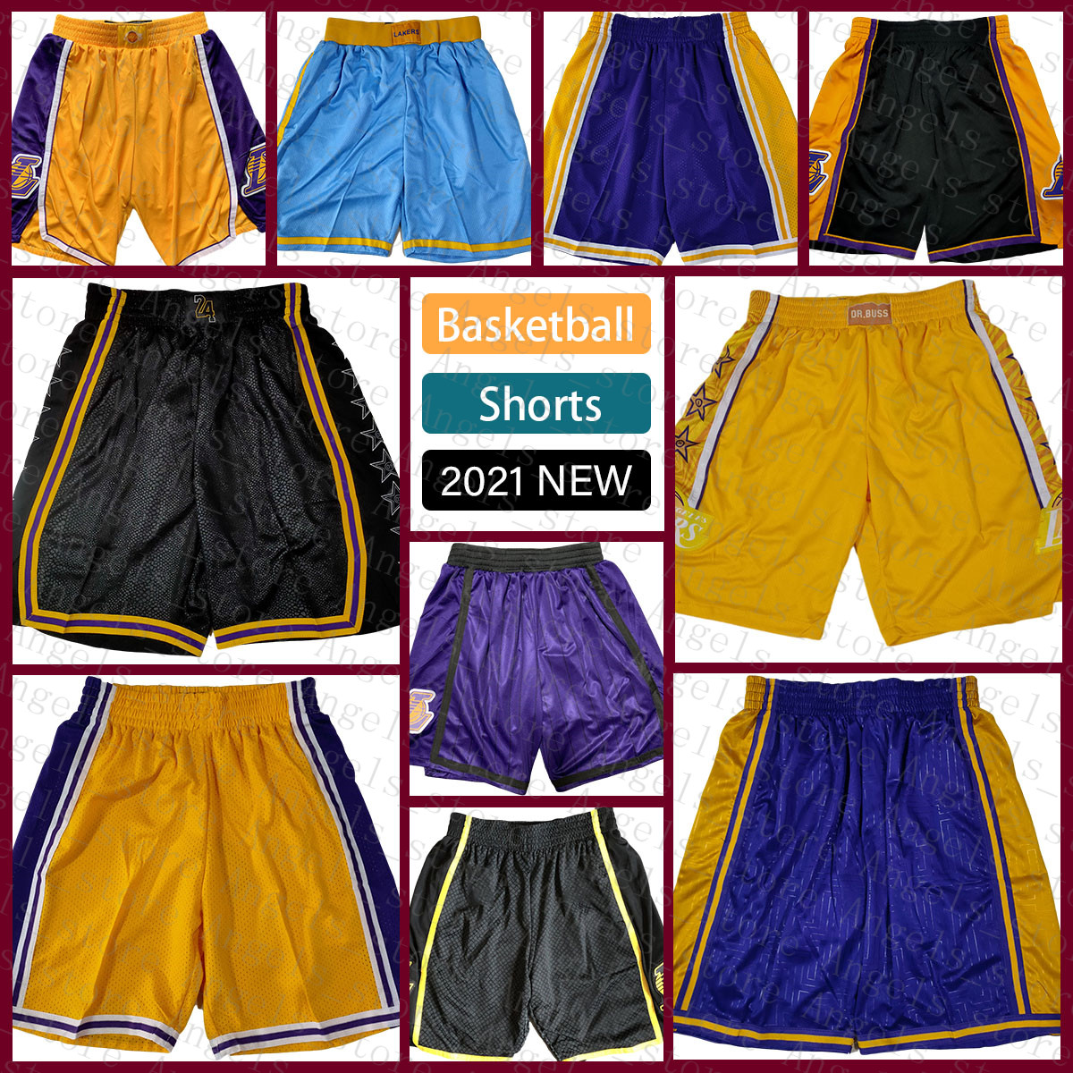 

Los''Angeles''Lakers''Men Basketball Shorts 2022 New 05-02