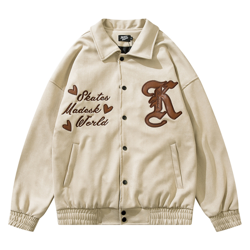 

Coats Winter Button Jackets Men Letter Embroidery Short Jacket Hip Hop