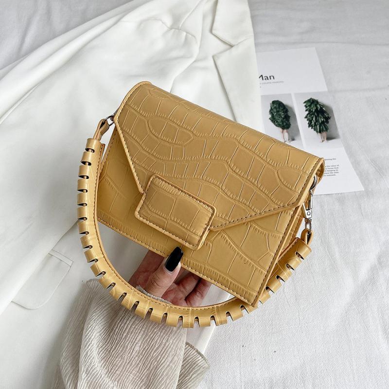 

Evening Bags Stone Pattern Women Shoulder Bag PU Leather Crossbody For Female 2022 Simple Handbag Brand Trending Ladies Hand Flap, White