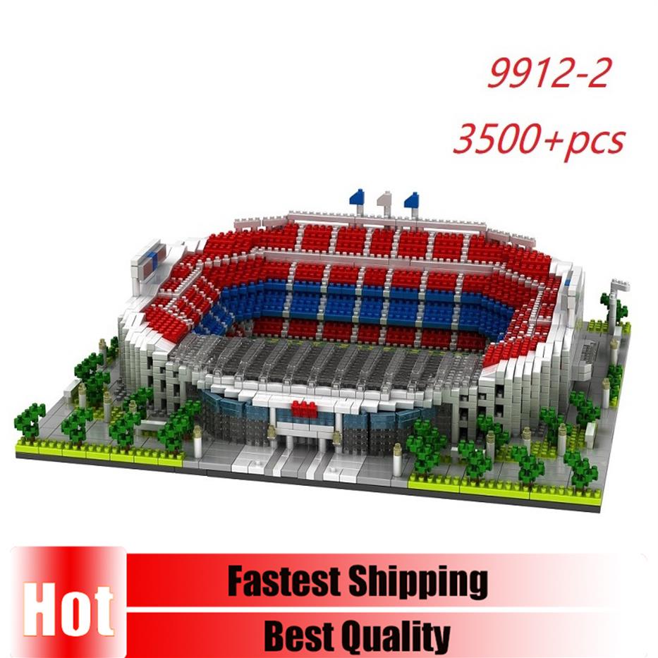 

PZX 9912-2 3500pcs Architecture Spain Barcelona Football Club Camp Nou Stadium Diamond Building Blocks Toys Model For Children X01295p