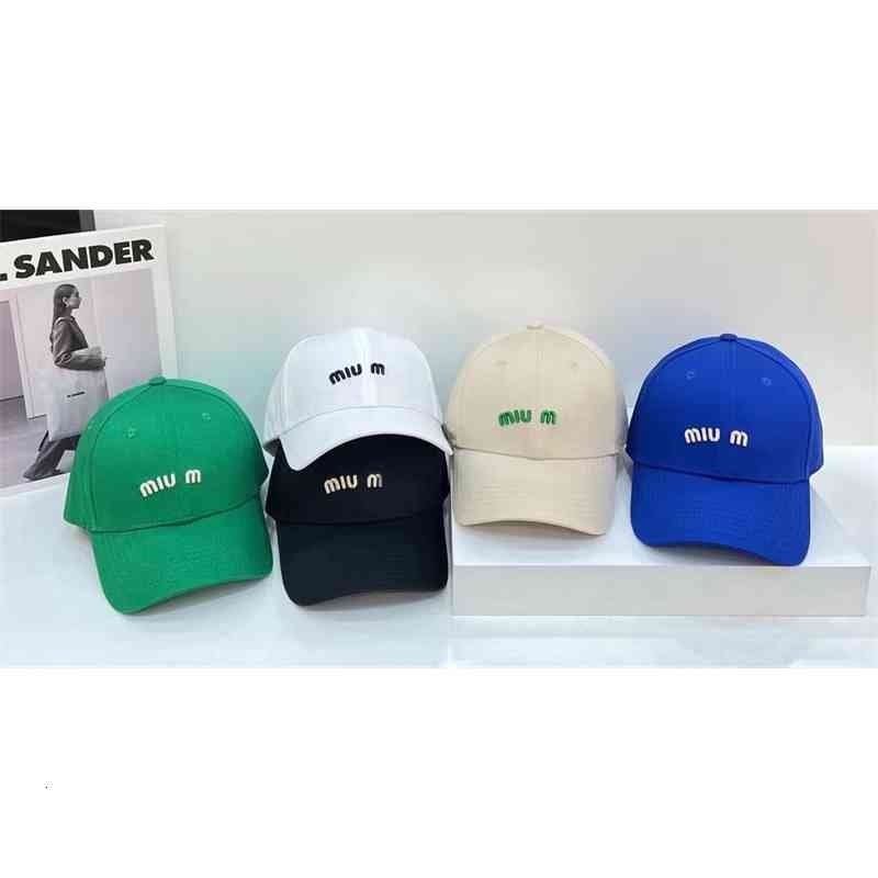 

Ball Caps summer Miu embroidered sunscreen baseball cap fashion versatile couple duck tongue sports travel sunshade 68IZ, Green