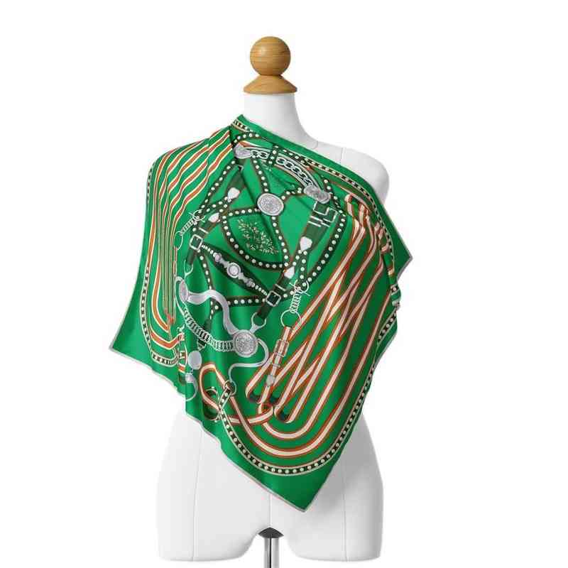 

Cool Silk Twill Headband Square Scarf Women Horse Design Small Collar Hair Bag Bandana Female Scarf Foulard Women Gift J220713