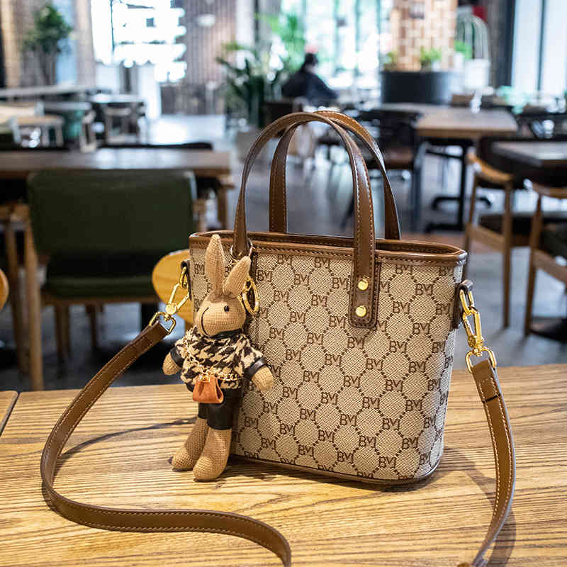 

Handbags Women's autumn winter PVC printed vegetable basket small bag Messenger Shoulder Bag Purse, Gray