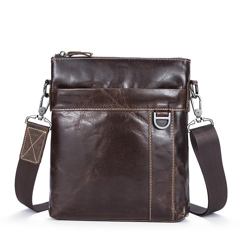 

Briefcases Man Briefcase Bag Cowhide Messenger Bags Genuine Leather Male Commercial Cross Body Casual Men Shoulder BagBriefcases, Black
