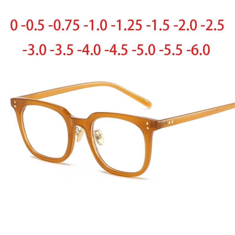 

Sunglasses Unisex Square Eyewear Male Female Vintage Glasses Women Eyes Men Retro Eyeglass -0.5 -1.0 -1.5 -2.0 To -6.0Sunglasses