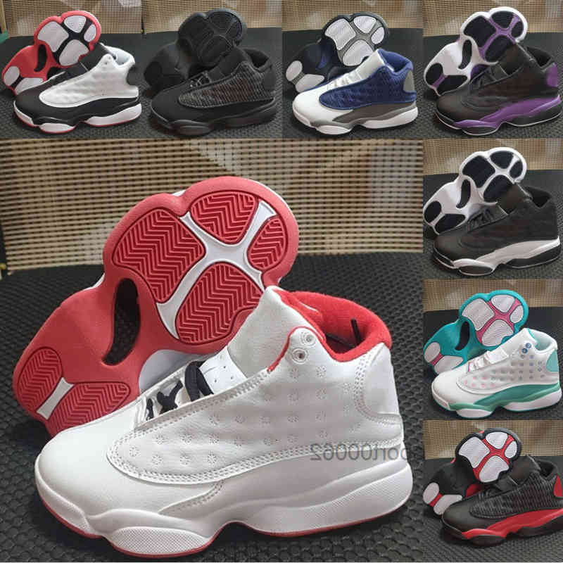

Top Quality Jordns 13s Kids Baketball Shoes Love and Respect Big Boys Girls Black Cat Traner Court Purple History Of Flight Sports Sneakers Infant Flint