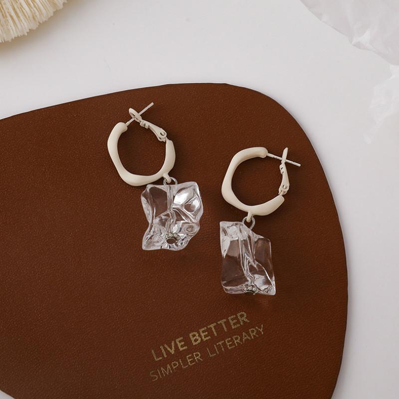 

Dangle & Chandelier Arrival Korean Simple Frosted Metal Crystal Earrings For Women Fashion Pendant JewelryDangle ChandelierDangle