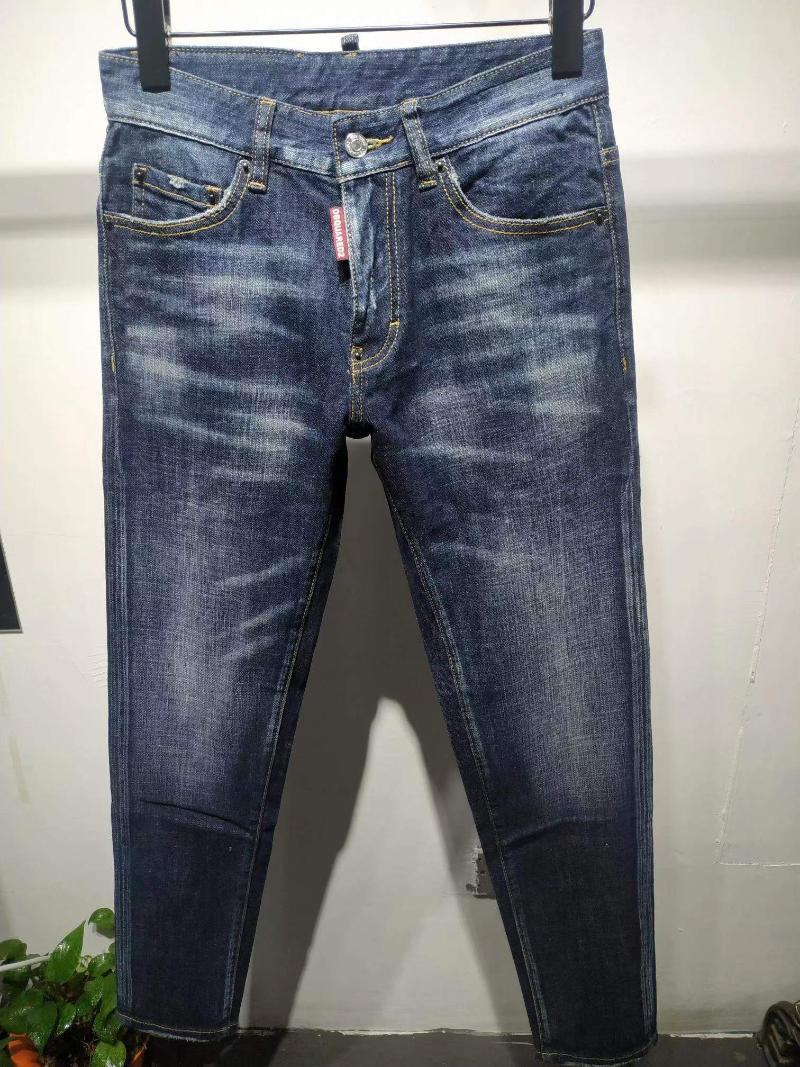 

Men's Jeans Stree NALANXINfashion Street 2022 People Style Motorcycle Cowboy Pants Ripped Leisure Slender Inkjet DMen's, 8328