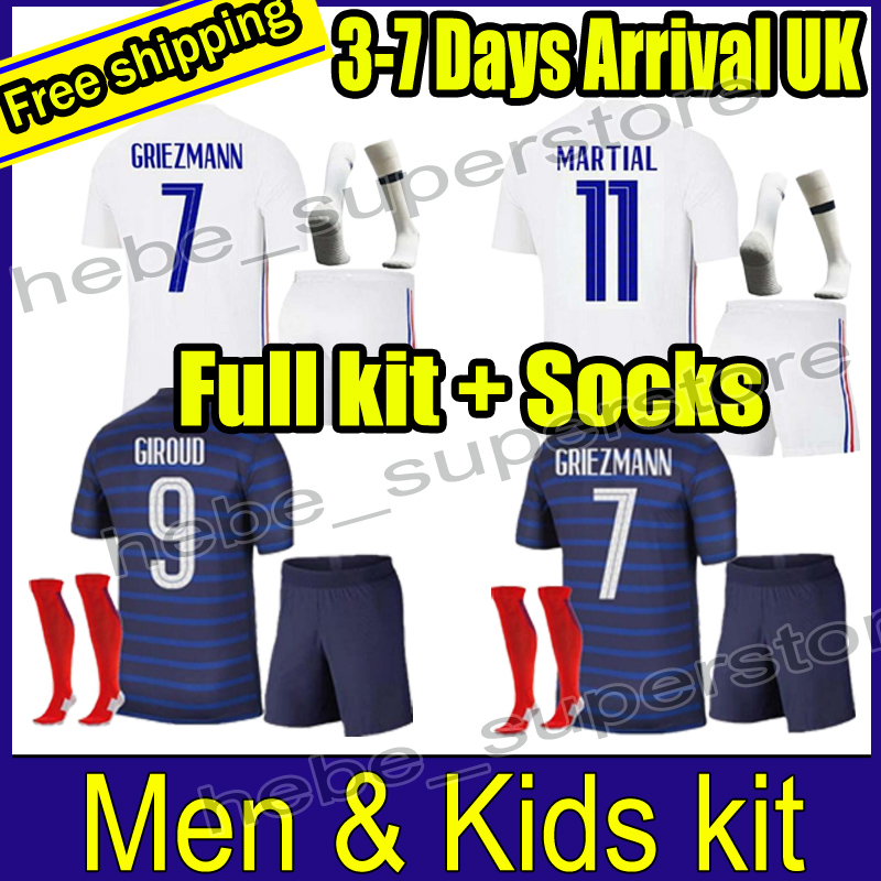 

French club Adult + Kids Full Sets 2022 BENZEMA MBAPPE GRIEZMANN soccer jersey 2021 World POGBA cup GIROUD KANTE Maillot de foot equipe Maillots football shirt, Away kit