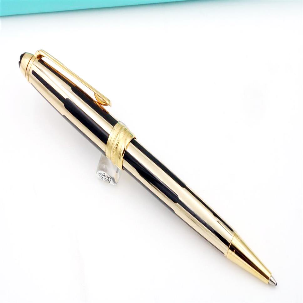 

Writing Supplies GOLDEN BLACK classical Pattern metal luxurious 163 series Ballpoint Pen263O