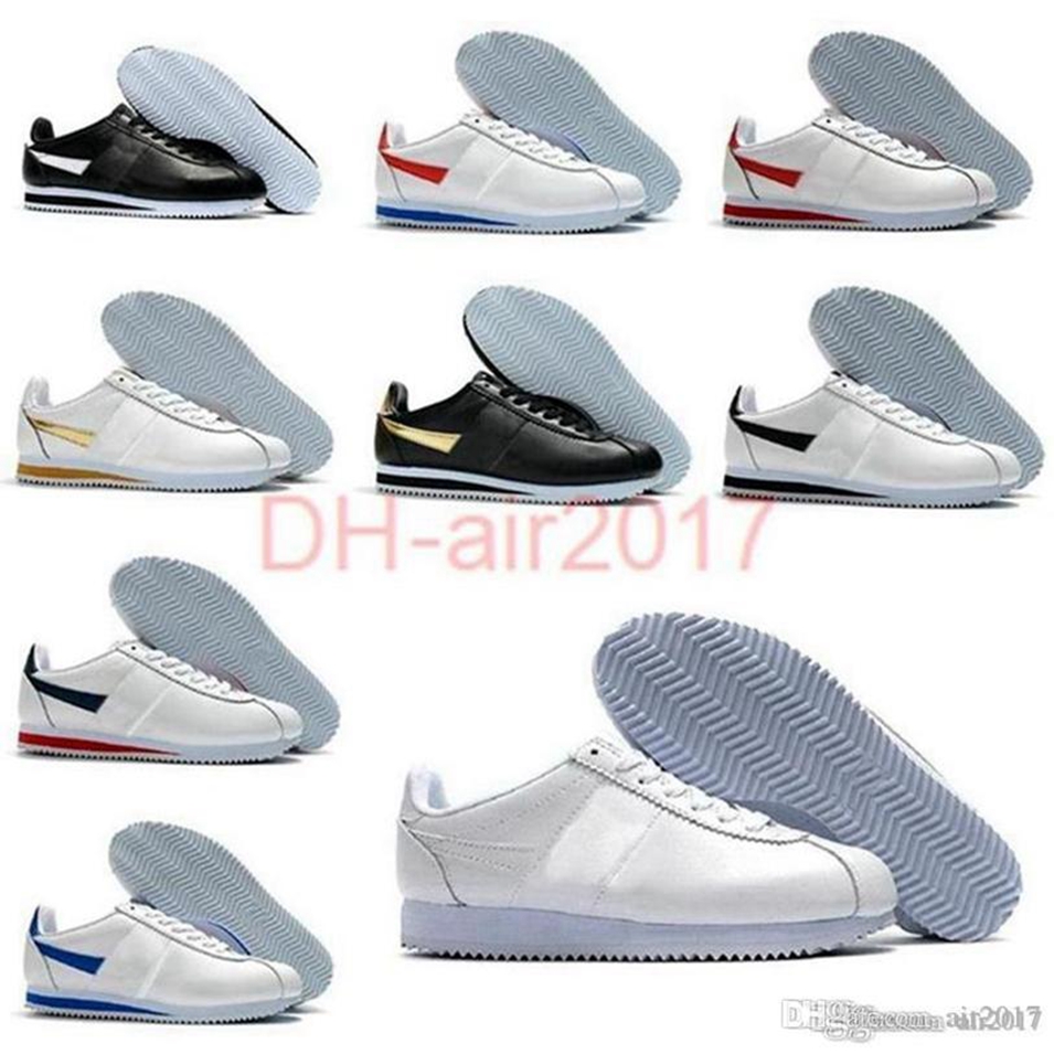 

2022 Classic Cortez Reds Basic Leather Casual Shoes Fashion Men Women Sandals White Red Golden Skateboarding Sneakers 5.5-11