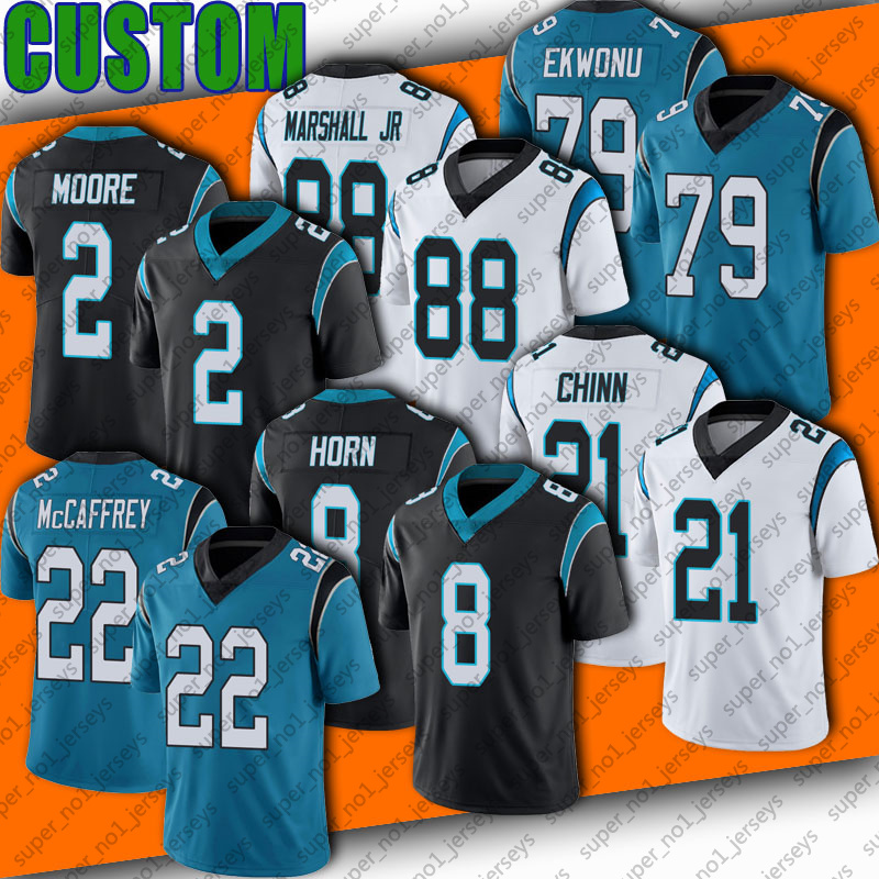 

22 Christian McCaffrey DJ Moore Jersey Football Ikem Ekwonu Jaycee Horn Jeremy Chinn Jerseys Johnny Hekker Shaq Thompson Brian Burns Derrick Brown Terrace Marshall, Man custom jersey (hb)