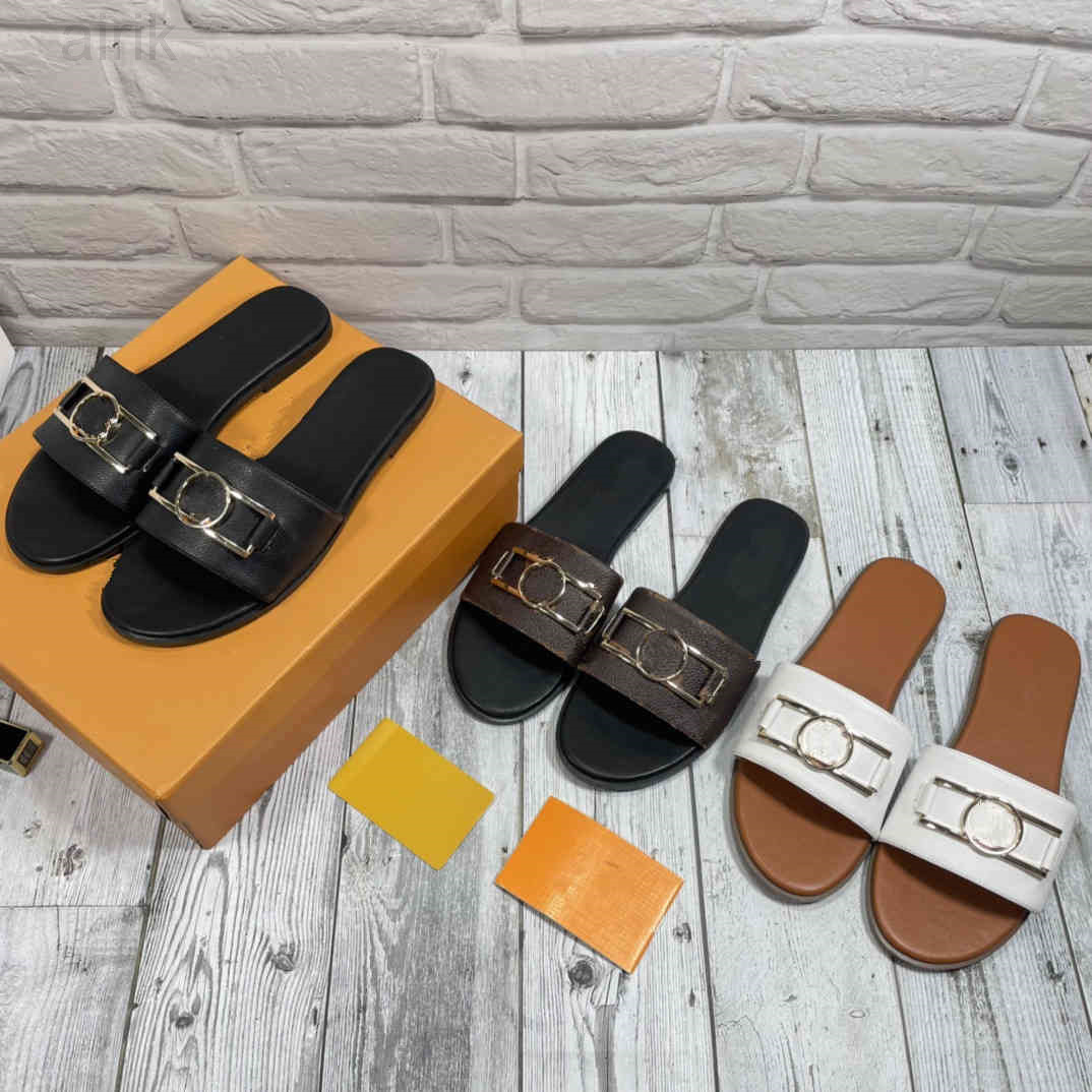 

Slippers Designer Buckle Sliders Fashion-Women Sandal Luxury Lady Gentlemen Colorful Canvas Letter Anatomic Leather slippers-men slide 6 style