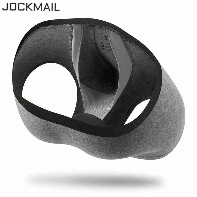 

JOCKMAIL Sexy Men Underwear Boxers Shorts Modail Cuecas Boxers Mesh U convex pouch design calzoncillos slip Gay Underwear H220421, White