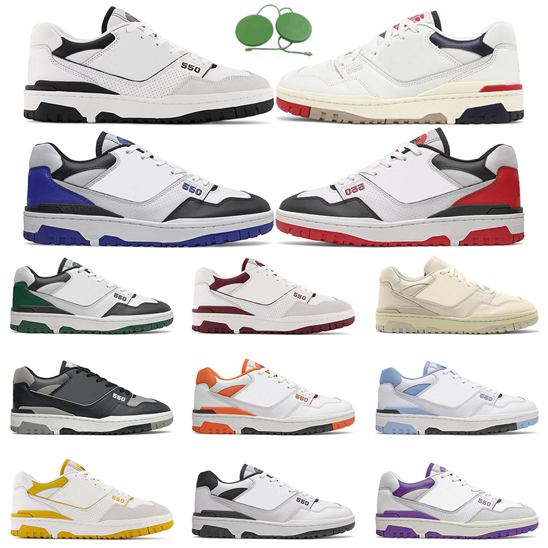 Designers New BB550 Sports Chaussures masculines Femmes B550 550 Navy Purple Cream Black Blue UNT White Green Grey Syracuse Burgundy Cyan Auralee