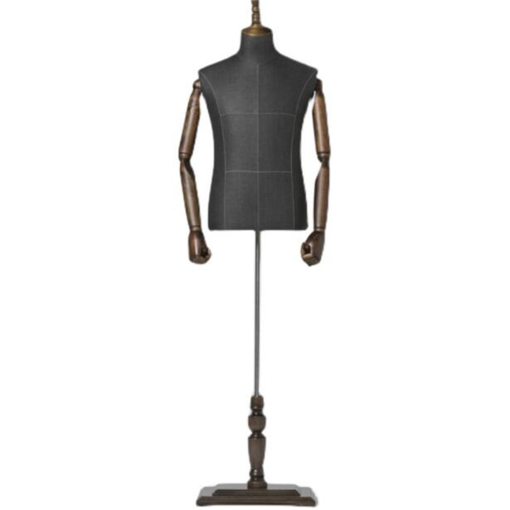 

7style Coffee Male Hand Mannequin Props Half Body Stage Clothing Store Display Rack Arm Suit Model Adjustable Height 1pc C060