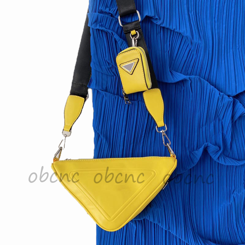 Designer Cross Body Sacs à bandoulière Mode Femme Triangle Sac à main en cuir Messenger Bag 26 * 14cm avec boîte