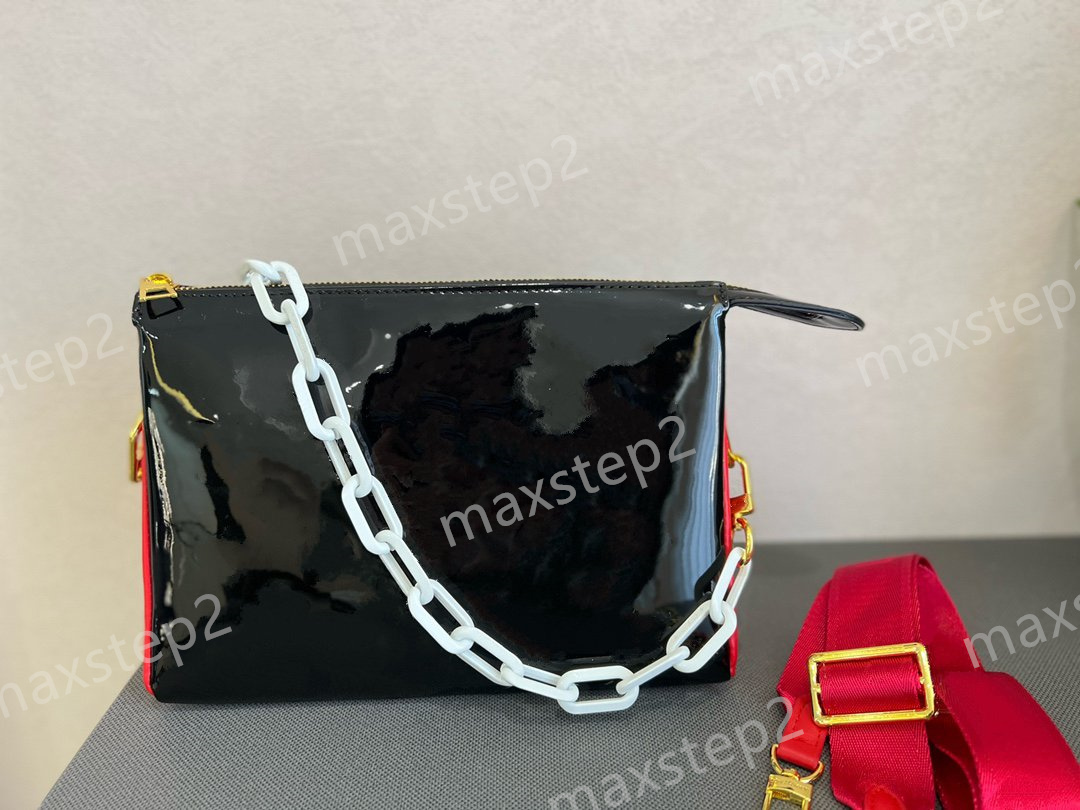 

Womens Designer Handbag Coussin PM Crossbody bag Embossed puffed Patent Leather Ladies purse Luxurys Shoulder Bag POCHETTE Clutch Chain bags