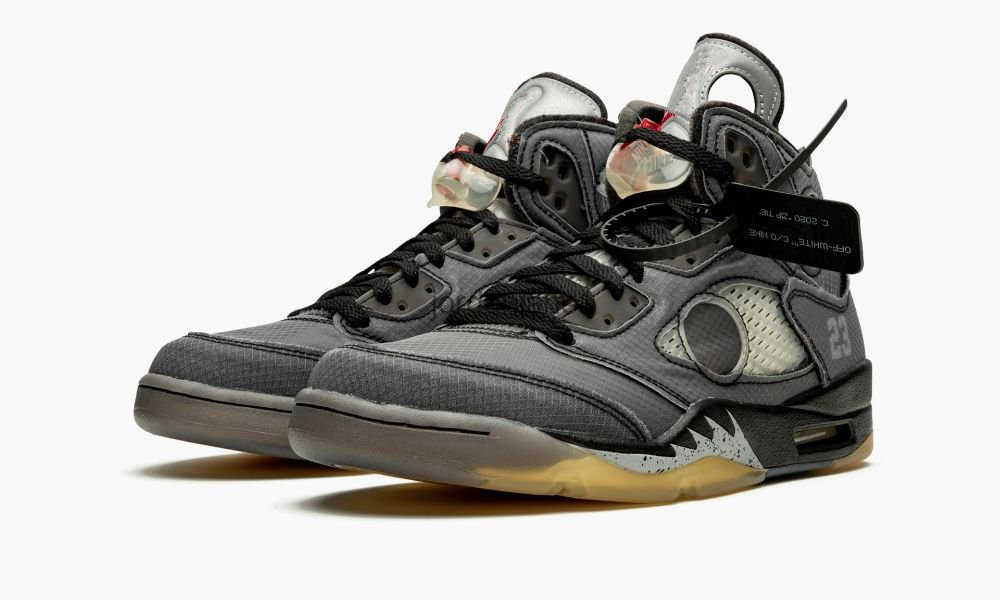 

Shoes JUMPMAN 5s SP BLACK MUSLIN-FIRE RED Basketball Outdoor Sports Original Fast Delivery