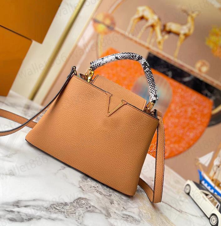 

High Quality Designers Women Bags Totes Flap Tote Bag Genuine Leather Capucines Shopping Bag Handbags Removable Shoulder Strap, Beige