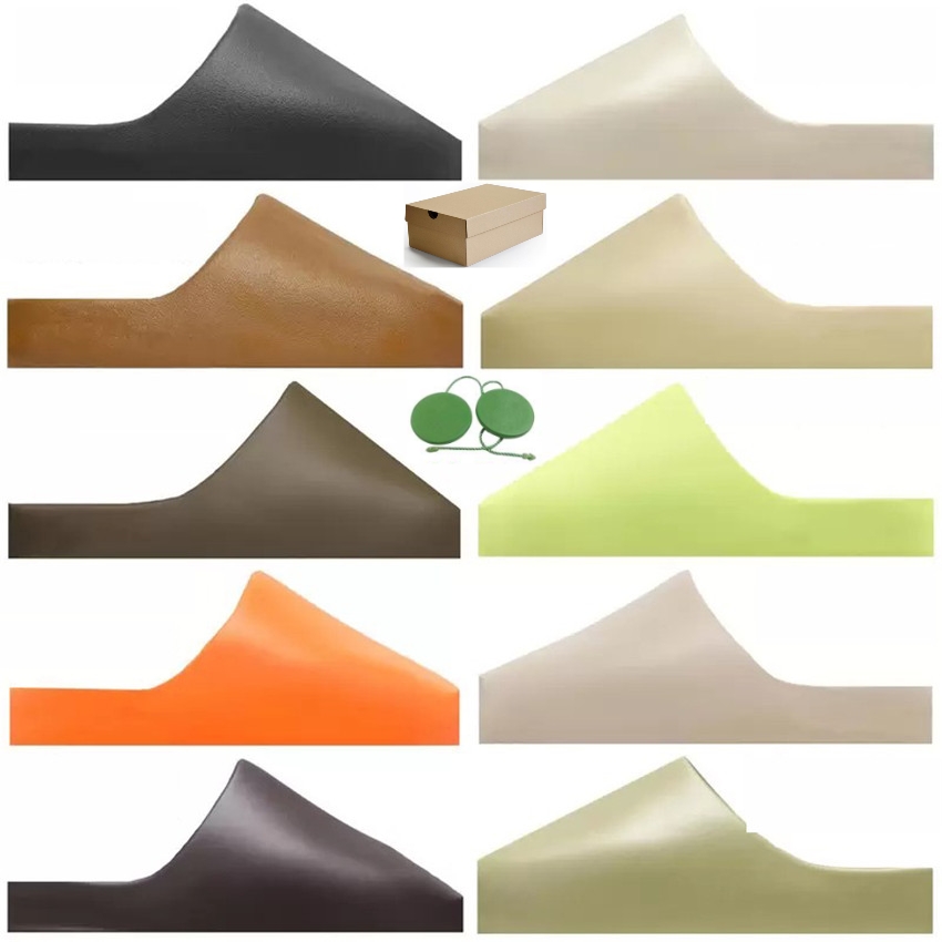 

with box Designer sandal slippers sliders sandals for mens womens Onyx Ochre Bone Soot Pure Desert Sand Earth Brown canvas shoes pantoufle slides slipper trainers