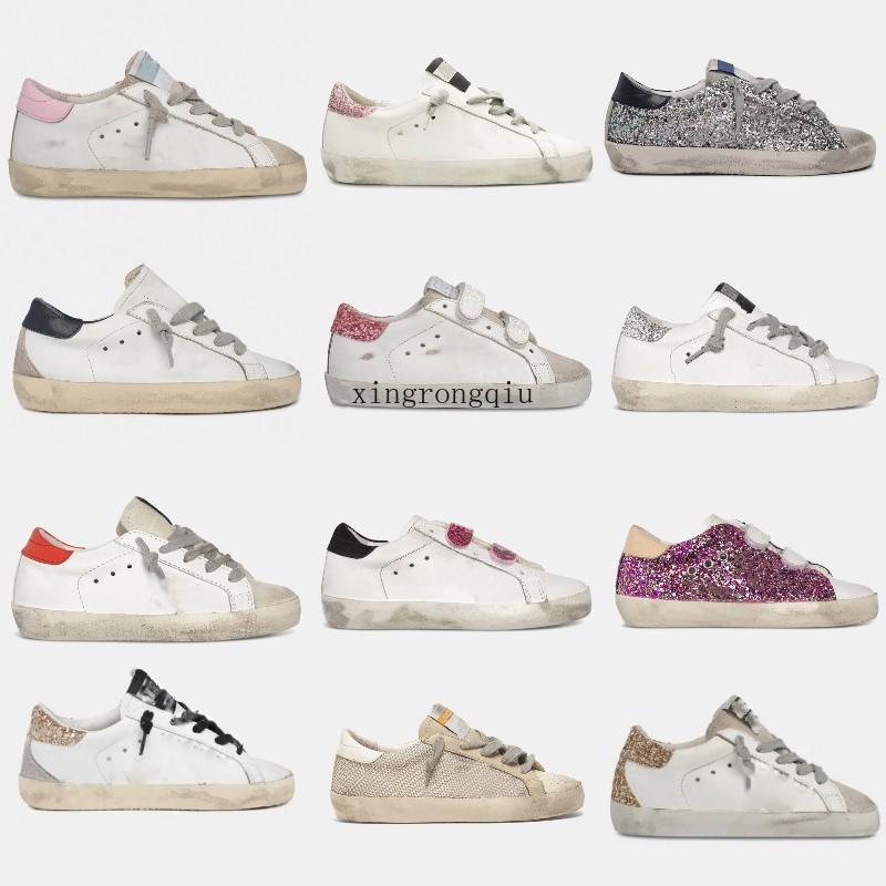 

#GOLDEN#GOOSE#SHOES Golden Kids Sneakers Old Childrens Shoes Superstar Child Sequin Classic White Do -Old Dirty Designer Superstar Casual jX, Star 1