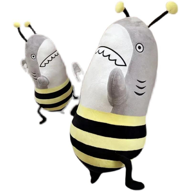 

35CM Plush Toy Shark And Bee Doll Pillow Dolls Boy Gift Children's Toys, #1