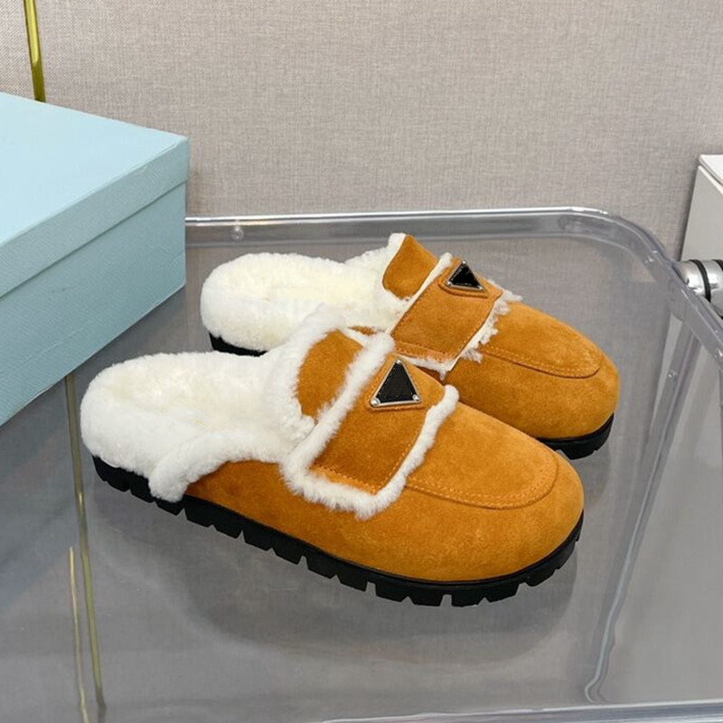 

Women Fur Slippers Fluffy Fur Slipper Designer Thick Bottom Light Brown merino wool slides Sponge sliders bottegas sandals Autumn Winter Outdoor Female Slids 41, As show