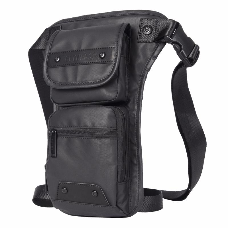 

Waist Bags Men Oxford Drop Leg Bag Fanny Pack Thigh Military Shoulder Pocket Travel Male Hip Motorcycle BagWaist BagsWaist, Black