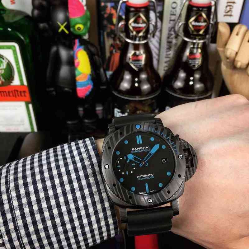 

Luxury Mechanical Movement Watch Panera Swiss Automatic Sapphire Mirror Size 47mm 13mm Imported Rubber band Brand Designers es Wrist R6X9, Khaki