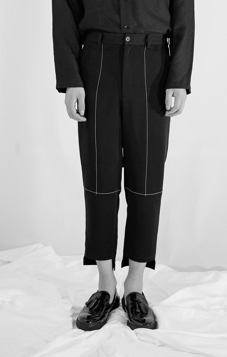 

Men's Pants Clothing GD Hair Stylist Fashion Model Show Street Pressing Line Casual Plus Size Costumes, Black