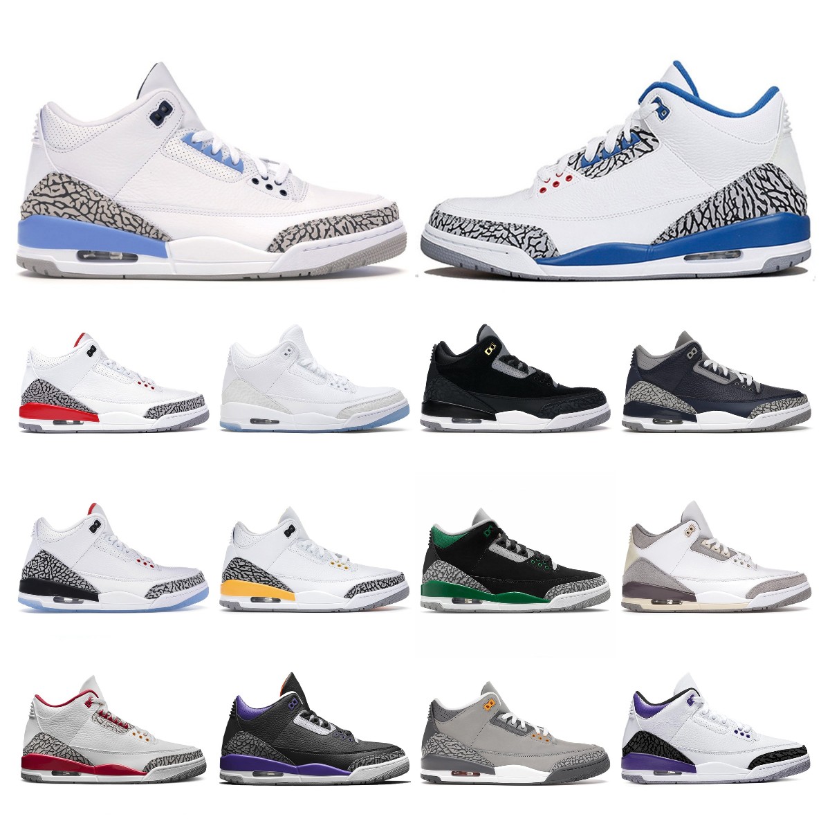 

men basketball shoes 3s jumpman 3 Cardinal Red Pine Green Racer Blue Cool Grey Hall of Fame Court Purple Laser Orange Dark Iris mens trainers outdoor sports sneakers, Bubble column