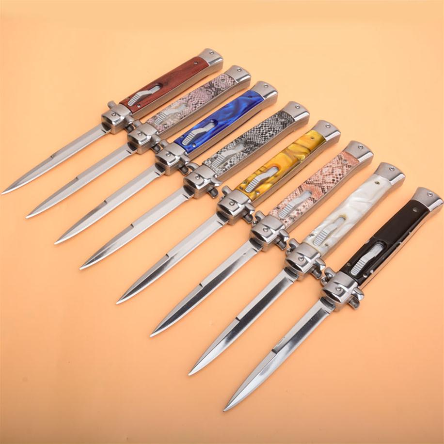 

The 11'' 8 Models Godfather Stiletto Mafia Horizontal knife Out of Front Automatic Pocket knives EDC Tools 9 11 13 Inch 281r