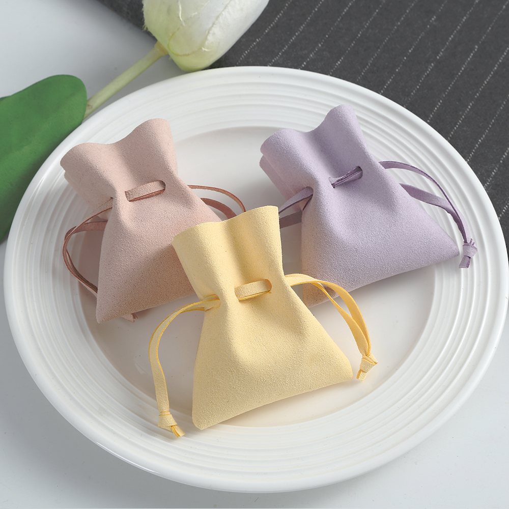 

100pcs 8x10cm microfiber wedding ring earrings drawstring gift bags Valentine's Day jewelry Bag