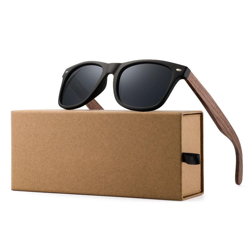 

Sunglasses YIMARUILI Wood Material HD Polarized Women Retro Fashion Anti-UV Anti-glare Optical Frame Men 8004