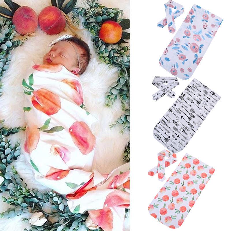 

Blankets & Swaddling Baby Sleeping Bag Set Infant Born Toddler Swaddle Receiving Blanket Muslin Wrap Headband