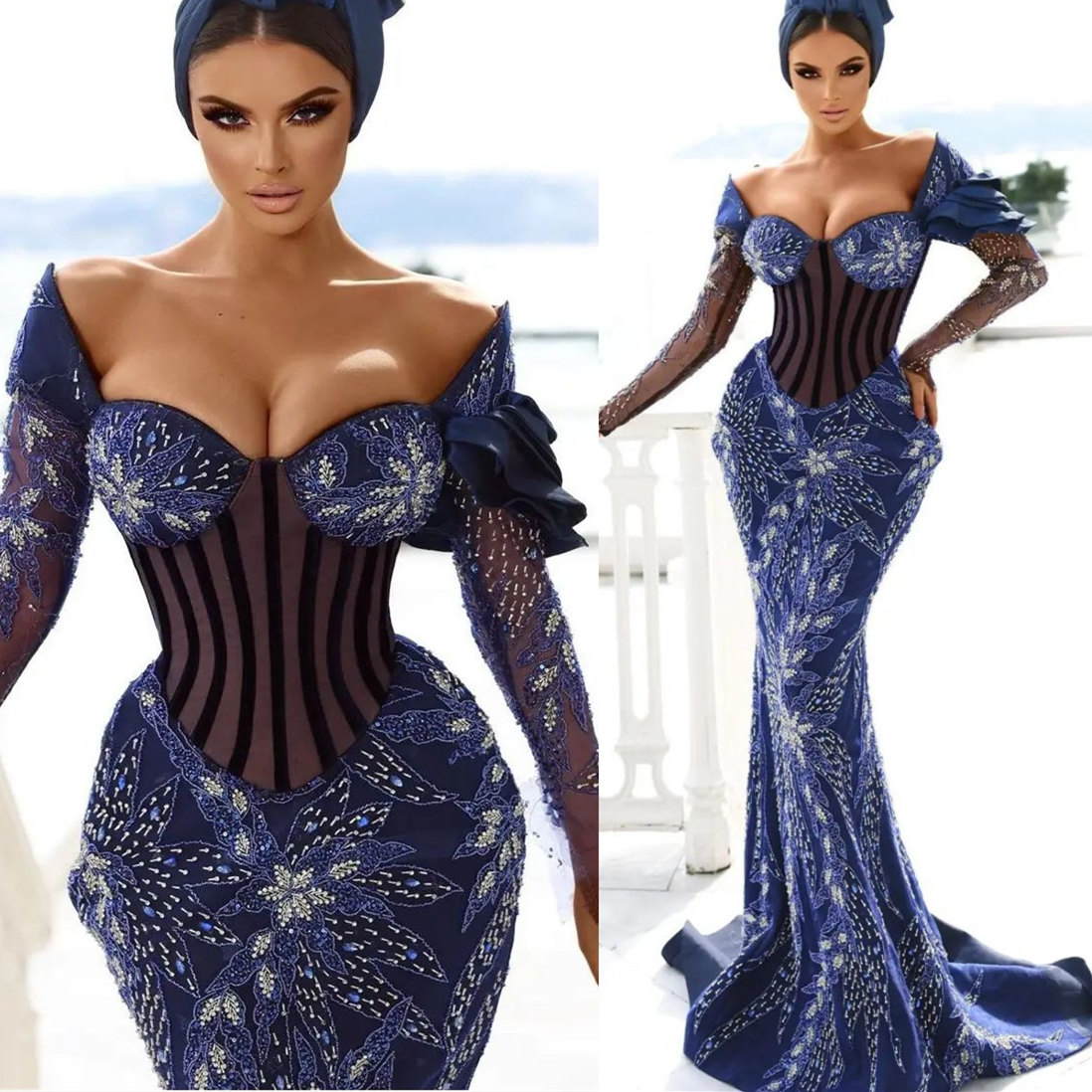

2022 Plus Size Arabic Aso Ebi Luxurious Mermaid Sexy Prom Dresses Beaded Crystals Evening Formal Party Second Reception Birthday Engagement Gowns Dress ZJ834, Champagne