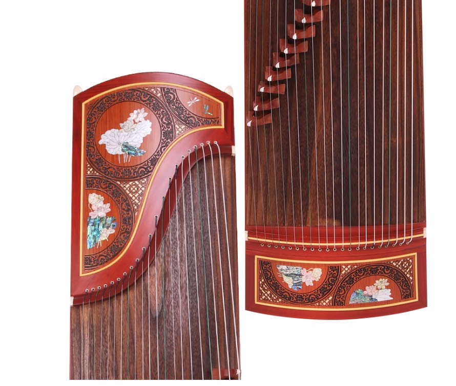 21 String Guzheng Mahogany Hibiscus