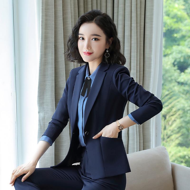 

Women' Two Piece Pants Spot Wholesale Women' 2-piece Suit Jacket Office Work Clothes Business Uniforms Autumn Winter ClothingWomen, Blazer and pants