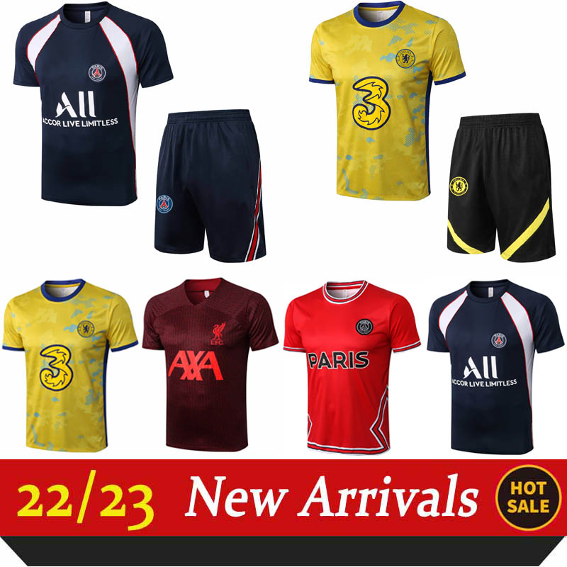 

2022/23 tracksuit Paris Chel sea Liv poor training kit soccer shirt and pants size XXL, 15