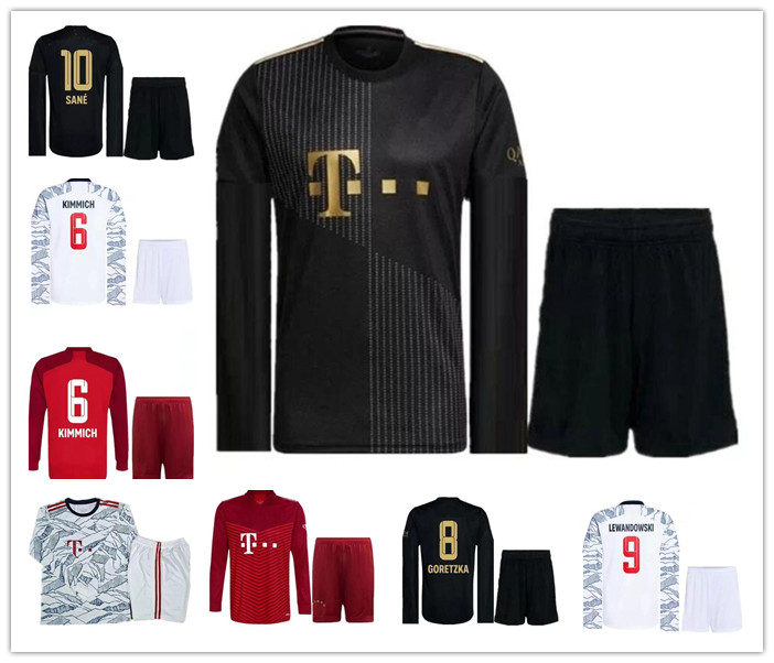 

Long sleeves 2022 2023 10 SANE Soccer Jerseys Upamecano PAVARD Zirkzee Goretzka NEUER MULLER LEWANDOWSKI Munichs Kimmich 22 23 football shirt full set uniform