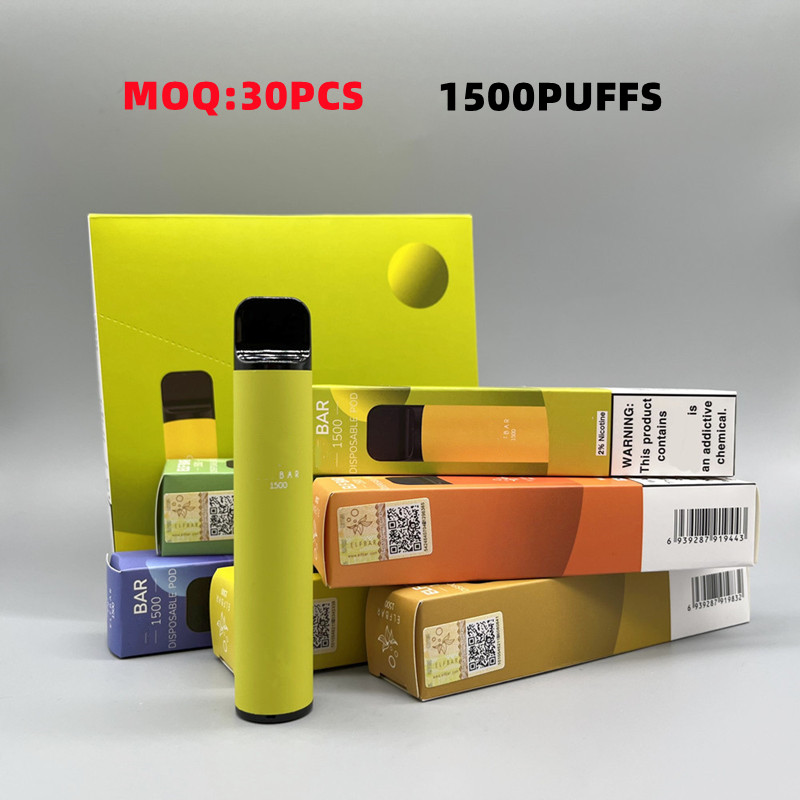 

ElfBars 1500puffs Disposable Vapes E cigarette 4.8ml prefilled pods Elfbar 1500 puff 850mAh Battery Wholesale vape pen Bulk vs bang xxl esco bar elux legend