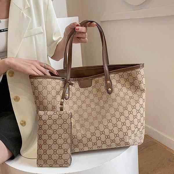 

Fashion Bag handbag embroidery large capacity portable Tote single shoulder text, One size
